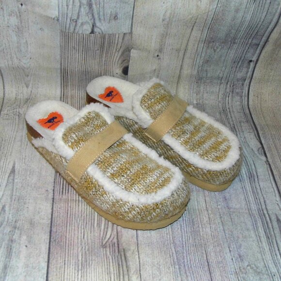 ROCKET DOG Artic Clog Tan/Faux Fur Slip On Clogs Womens Size 8 - Picture 1 of 7